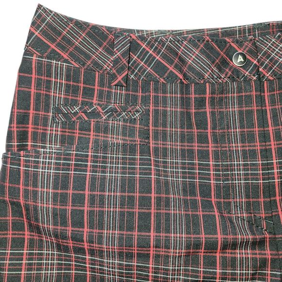 Annika by Cutter & Buck Women's Black & Red Plaid Bermuda Golf Shorts Size 4 - Picture 9 of 10
